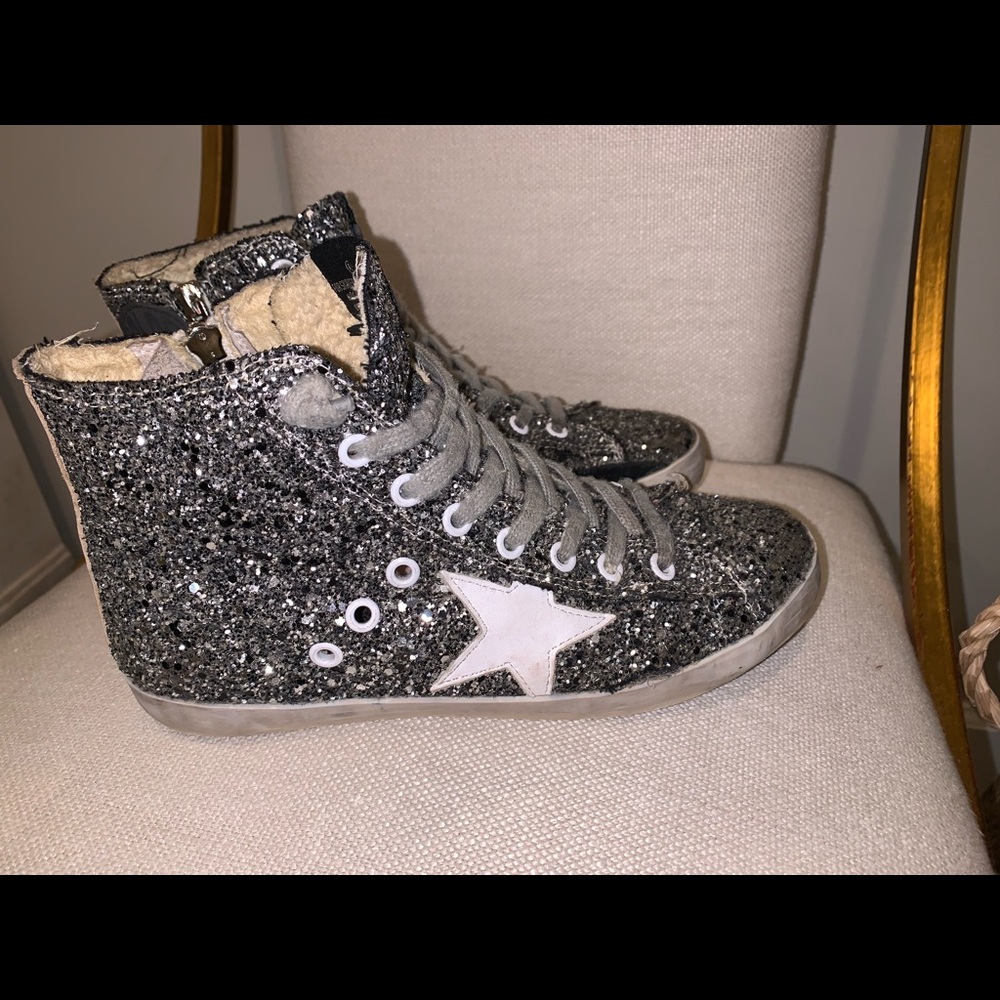 Golden Goose replica  silver shoes